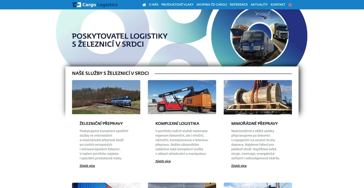ČD cargo logistics - tvorba webové stránky
