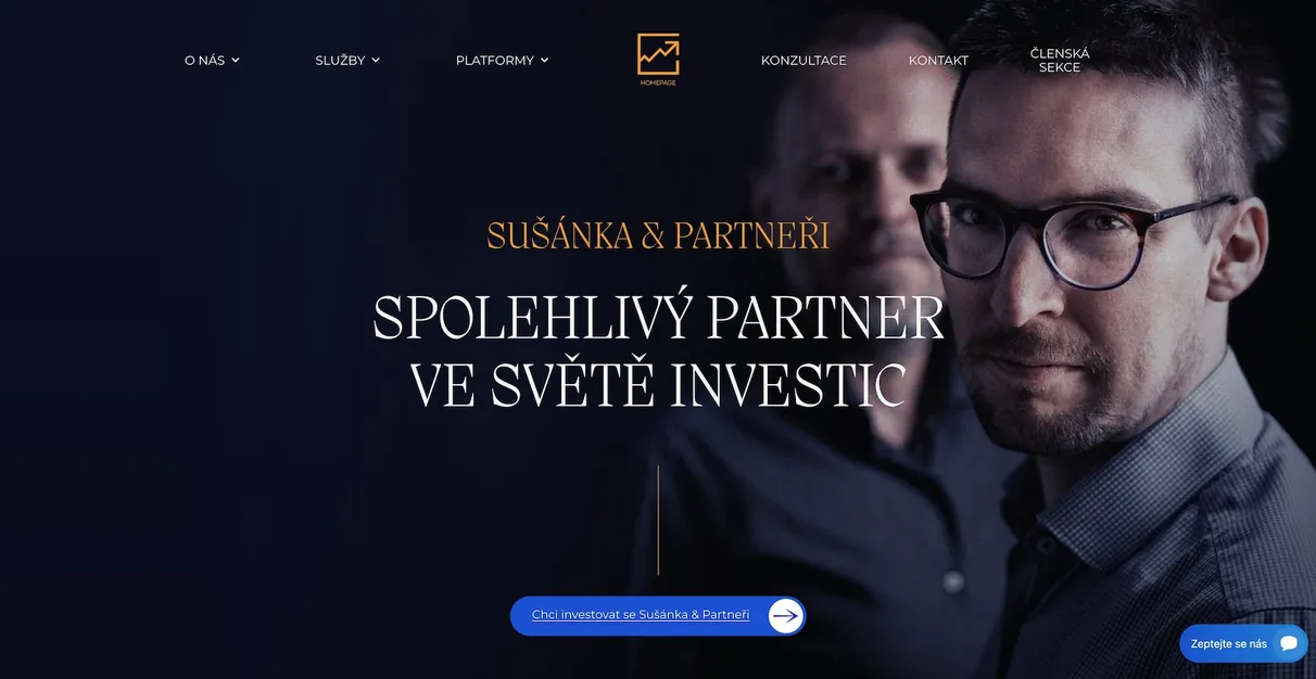 Sušánka & Partneři - tvorba webové stránky